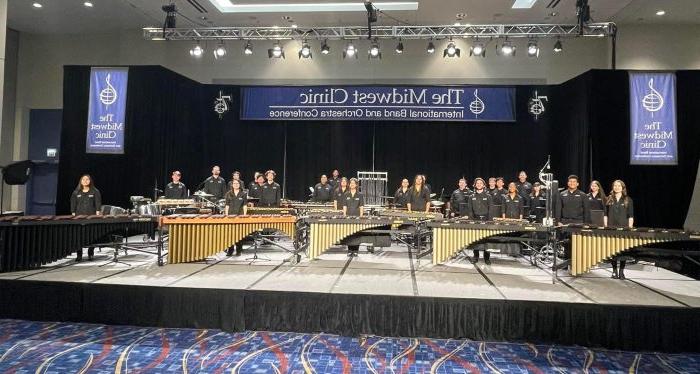 The North Forney Percussion Ensemble directed by alum Jim Gist